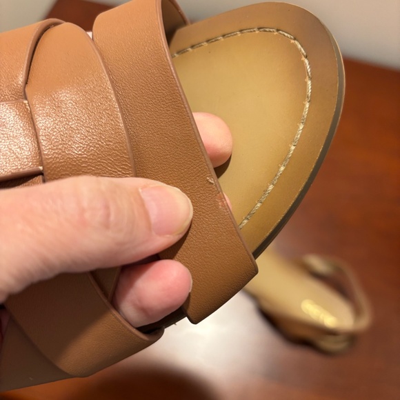Aldo Flat Sandals in Cognac Size 10 - Picture 9 of 10